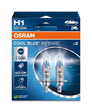H1 12V 55W P14.5s Cool Blue INTENSE NextGen. 5000K +100% Duo 2 St. OSRAM