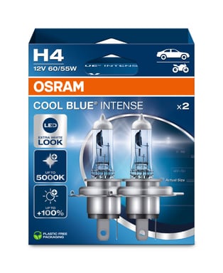 H4 12V 60/55W P43t Cool Blue INTENSE NextGen. 5000K +100% Duo 2 St. OSRAM