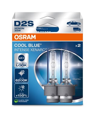 D2S Xenon-Scheinwerferlampe 35W P32d-2 XENARC COOL BLUE INTENSE NextGen. 6200K +150% 2 St. OSRAM