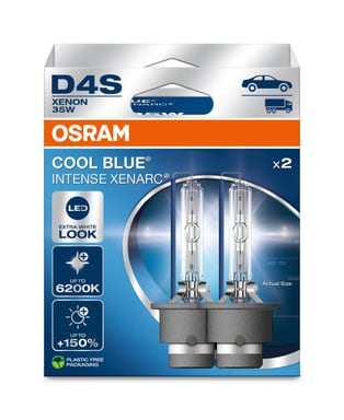 D4S Xenon-Scheinwerferlampe 12V+24V 35W P32d-5 XENARC COOL BLUE INTENSE NextGen. 6200K +150% 2 St. OSRAM