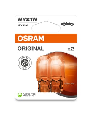 WY21W Kfz-Signallampe 12V 21W WX3x16d (gelb) Blister 2 St. OSRAM