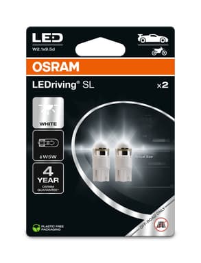 W5W LED-Signallampe Offroad – LED W5W 12V 1W W2.1x9.5d LEDriving SL White 6000K Blister 2 St. OSRAM