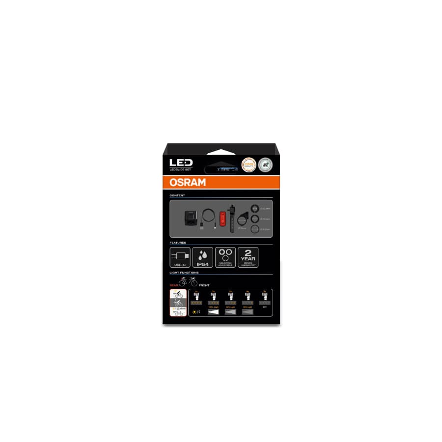 LEDsBIKE® COMPACT 100 Fahrradlicht-Set 100 Lux 1 St. OSRAM
