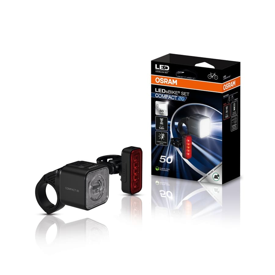 LEDsBIKE® COMPACT 50 Fahrradlicht-Set 50 Lux 1 St. OSRAM