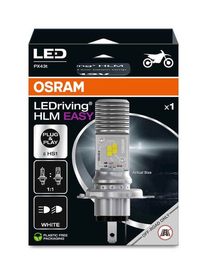 HS1 LED-Nachrüstlampe Offroad – LEDriving® HL EASY HS1 12V 6.0W/5.0W PX43t-38 6000K White 1 St. OSRAM