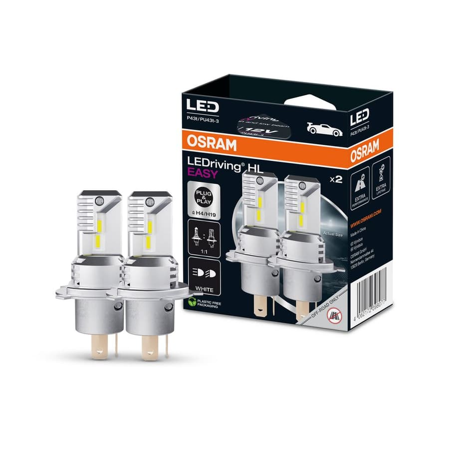 H4/H19 LED-Nachrüstlampe Offroad – LEDriving® HL EASY H4/H19 12V 18.7W/19W P43t/PU43t-3 6500K White 2 St. OSRAM