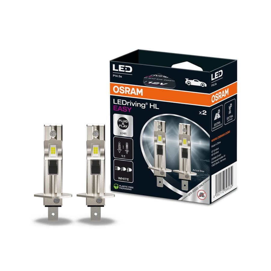 H1 LED-Nachrüstlampe Offroad – LEDriving HL EASY H1 12V 9W P14,5s 6500K White 2 St. OSRAM