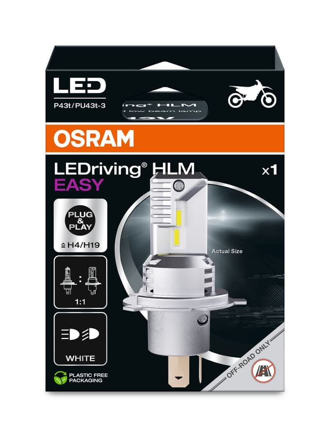 H4/H19 LED-Nachrüstlampe Offroad – LEDriving® HLM EASY H4/H19 12V 18.7W/19W P43t/PU43t-3 6500K White 1 St. OSRAM