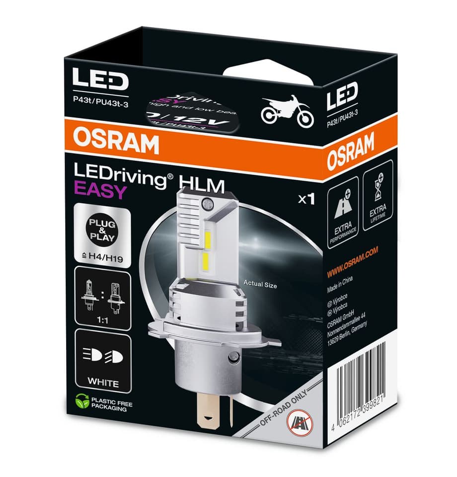 H4/H19 LED-Nachrüstlampe Offroad – LEDriving® HLM EASY H4/H19 12V 18.7W/19W P43t/PU43t-3 6500K White 1 St. OSRAM