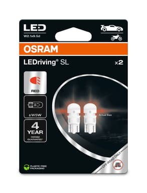 W5W LED-Signallampe Offroad – W5W LEDriving SL Red 12V Blister 2 St. OSRAM