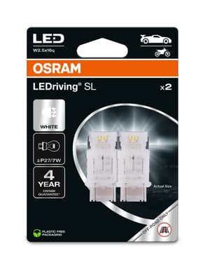 P27/7W LED-Signallampe Offroad – P27/7W LEDriving SL White 6000K 12V Blister 2 St. OSRAM