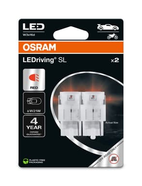 W21W LED-Signallampe Offroad – W21W LEDriving SL Red 12V Blister 2 St. OSRAM