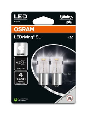 P21W LED-Signallampe Offroad – LED P21W LEDriving SL White 6000K 12V 1,8 W BA15s Blister 2 St. OSRAM