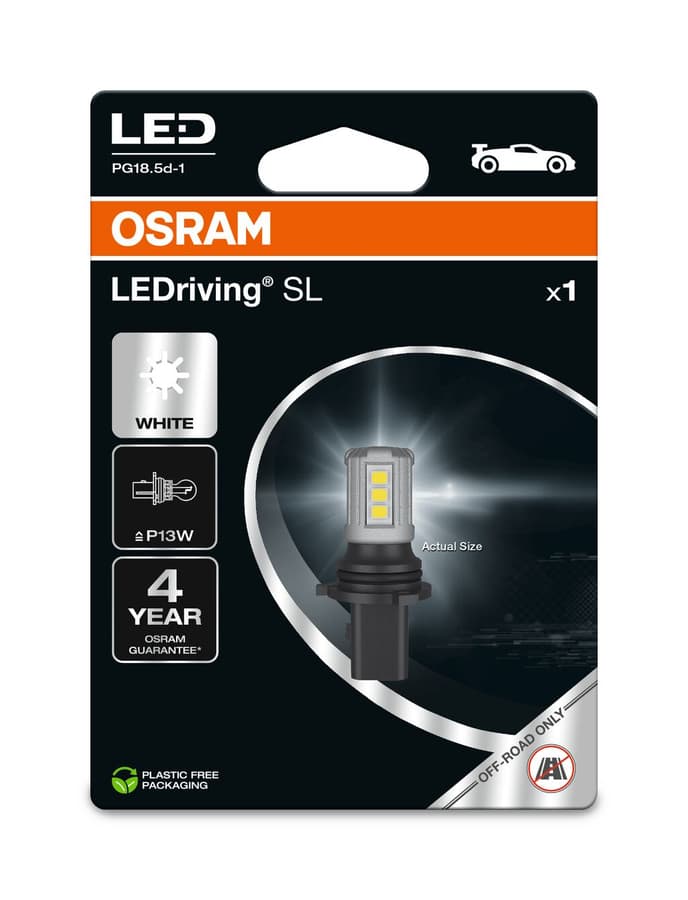 P13W LED-Signallampe Offroad – P13W LEDriving SL White 6000K 12V Faltschachtel 1 St. OSRAM
