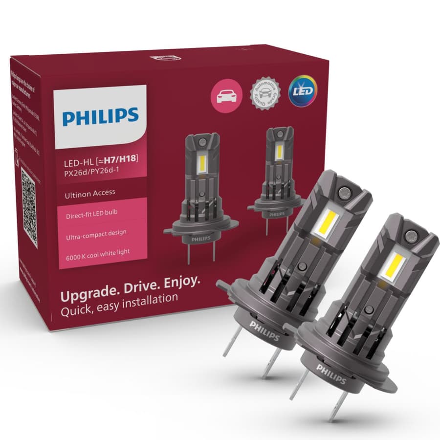 H7/H18 LED-Nachrüstlampe Offroad – LED H7/H18 12V 16W PX26d/PY26d-1 Ultinon Access 2500 6000K 2 St. Philips
