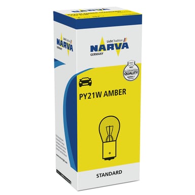 PY21W AMBER 12V 21W BAU15s STANDARD NARVA