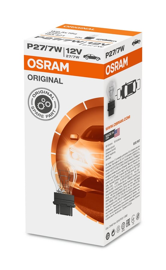 P27/7W Kfz-Signallampe 12V 27/7W W2,5x16q 1 St. OSRAM