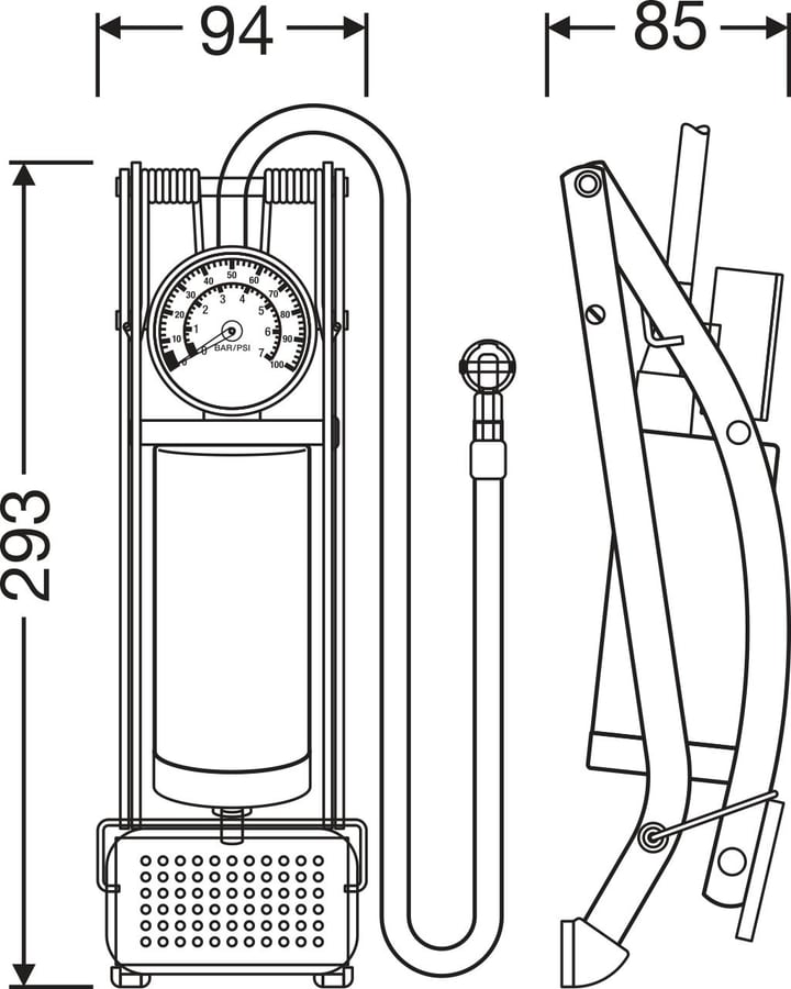 TYREinflate 10 ESSENTIAL Fuß-Luftpumpe 1 St. OSRAM