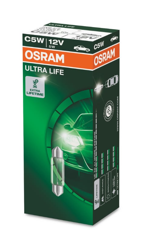 C5W Kfz-Signallampe 12V 5W SV8.5-8 36mm ULTRA LIFE 1 St. Faltschachtel OSRAM