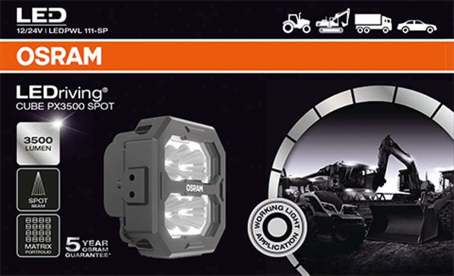 LEDriving® Cube PX3500 Spot - Profesionelles Licht 1 St. OSRAM