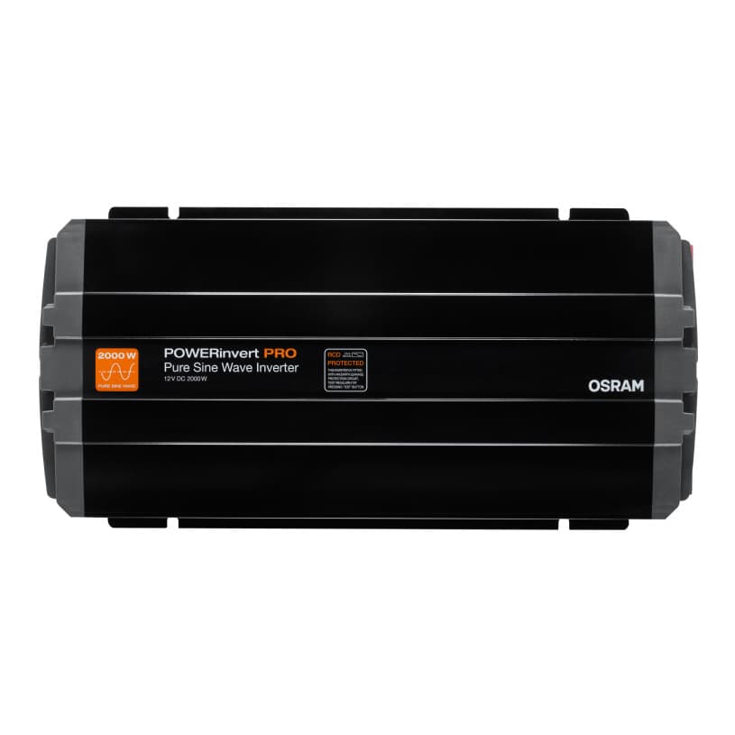 POWERinvert PRO Pure Sine Wave Inverter 12V DC 2000W RCD 1 St. OSRAM