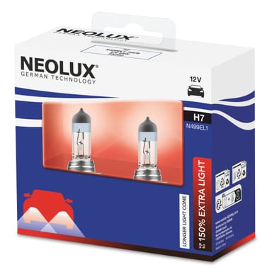 H7 Halogen-Scheinwerferlampe 12V 55W PX26d Extra Light +150% 2 St. NEOLUX