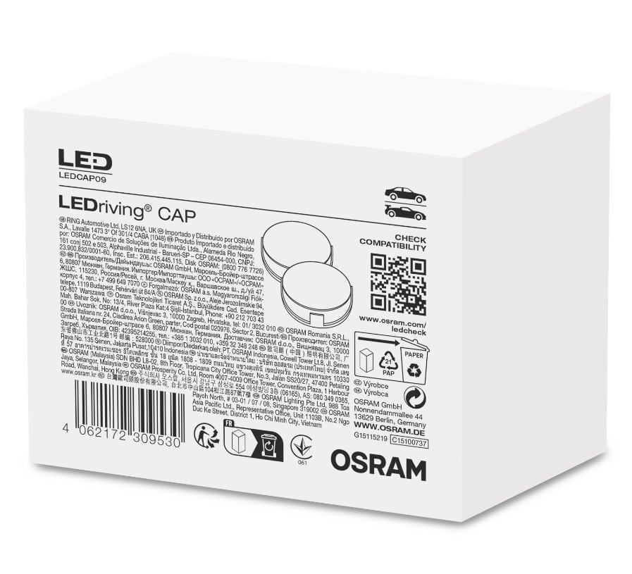 H7 LEDriving CAP LEDCAP09 für NIGHT BREAKER LED H7-LED 2 St. OSRAM