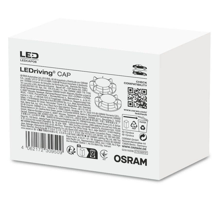 H7 LEDriving CAP LEDCAP08 für NIGHT BREAKER LED H7-LED 2 St. OSRAM