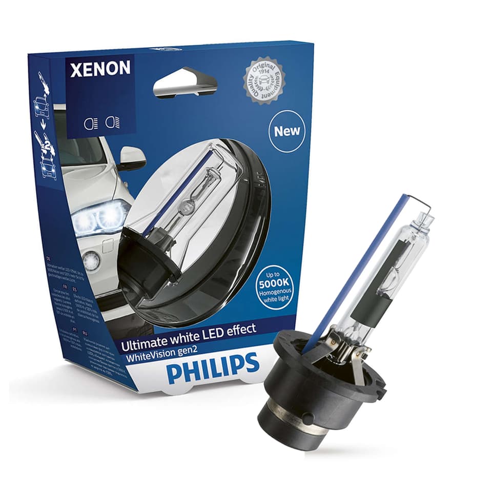 D2R Xenon-Scheinwerferlampe 85V 35W P32d-3 WhiteVision Gen2 5000K Xenon 1 St. Philips