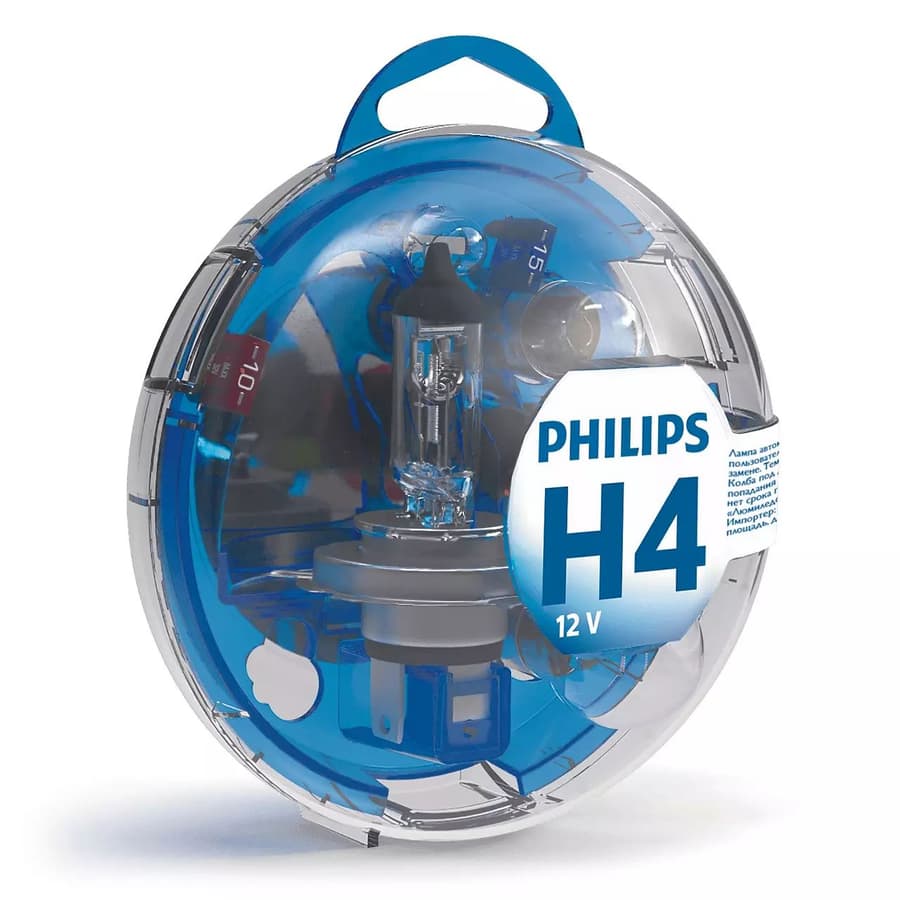 H4 Ersatzlampen-Set Ersatzlampenbox 12V KM Philips