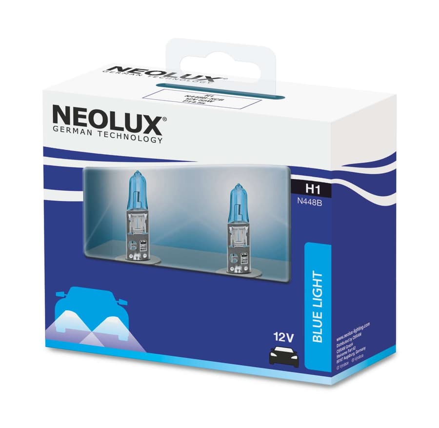 H1 Halogen-Scheinwerferlampe 12V 55W P14.5S Blue Light 2 St. 2SCB NEOLUX