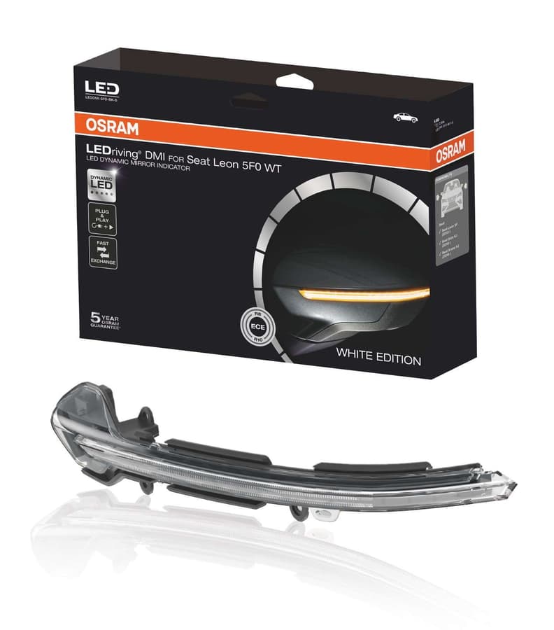 LEDRiving® Dynamische LED Spiegelblinker Seat Leon 5F, Ibiza KJ, Arona KJ - White Edition OSRAM