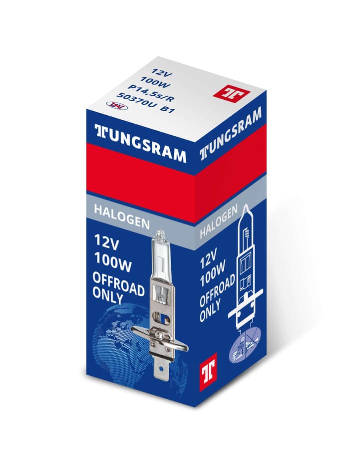 H1 Halogen-Scheinwerferlampe 12V 100W P14,5sR Rally - offroad 1 St. Tungsram