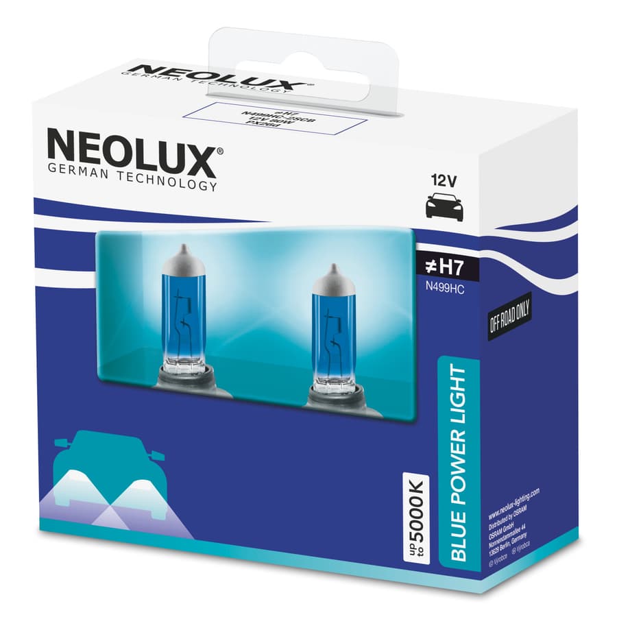 H7 Halogen-Scheinwerferlampe Offroad – H7 12V 80W PX26d Blue Power Light N499HC 2 St. NEOLUX