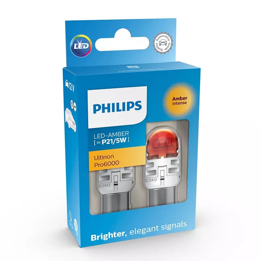P21/5W LED-Nachrüstlampe Offroad – LED P21/5W 12V 2.5/0.5W Ultinon Pro6000 SI Amber Intense 2 St. Philips
