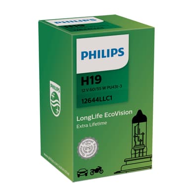 H19 Halogen-Scheinwerferlampe 12V 60/55W PU43t-1 LongLife 1 St. Philips