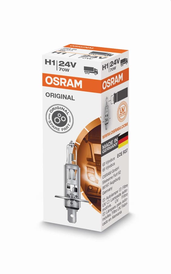 H1 LKW-Scheinwerferlampe 24V 70W P14.5s Original Faltschachtel OSRAM