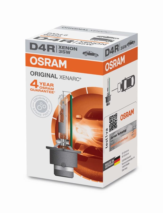 D4R Xenon-Scheinwerferlampe 12V+24V 35W P32d-6 Original XENARC Faltschachtel OSRAM
