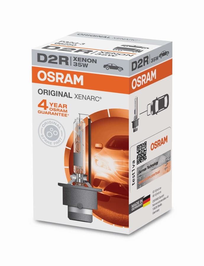 D2R Xenon-Scheinwerferlampe 12V+24V 35W P32d-3 Original XENARC Faltschachtel OSRAM