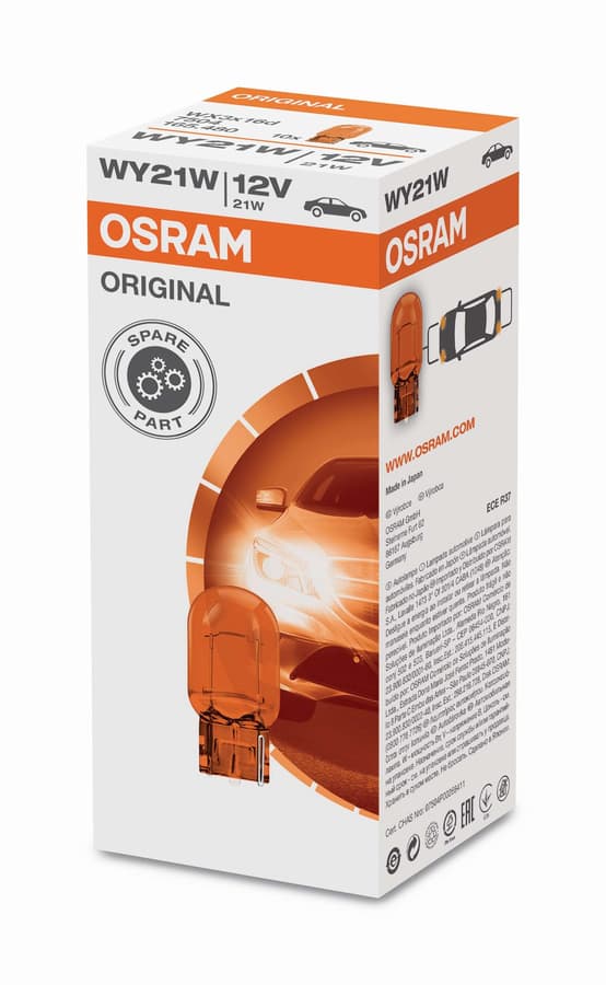 WY21W Kfz-Signallampe 12V 21W WX3x16d C1 (gelb) 1 St. OSRAM