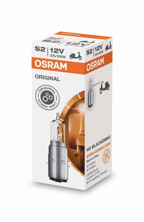 S2 Motorrad-Scheinwerferlampe 12V Faltschachtel Original OSRAM