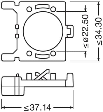 Montagehalterung Adapter DA02 für NIGHT BREAKER LED H7-LED Focus 2 St. OSRAM
