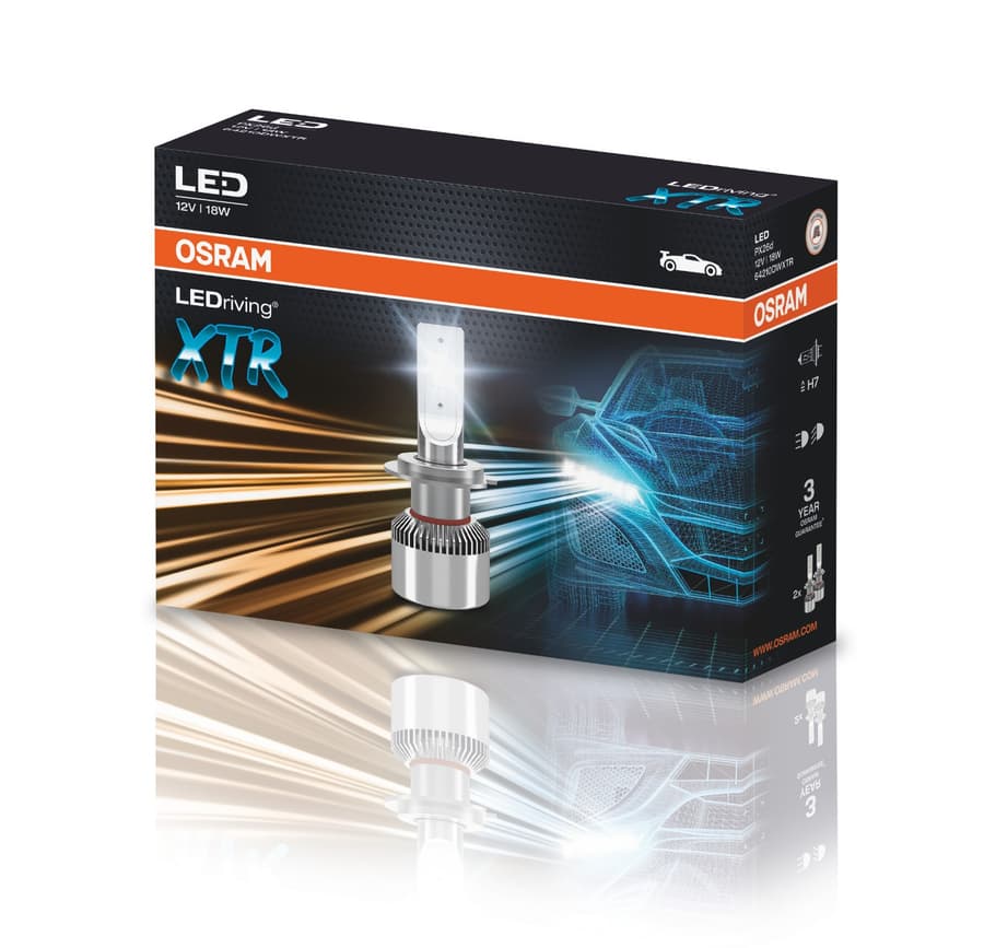 H7 LED-Nachrüstlampe Offroad – LEDriving® XTR H7 12V 18W PX26d 6000K Cool White 2 St. OSRAM