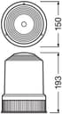 LIGHTsignal HAL BEACON LIGHT 360° Rundumkennleuchte Warnlicht 24V 1 St. OSRAM
