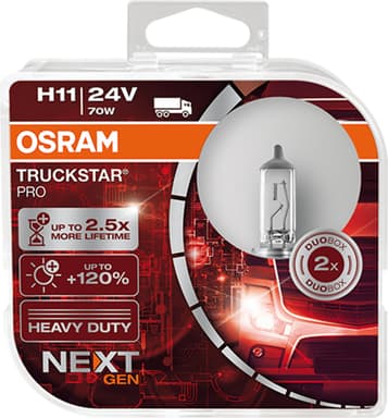 H11 LKW-Scheinwerferlampe 24V 70W PGJ19-2 TRUCKSTAR® PRO NEXT GEN bis +120% mehr Licht 2 St. OSRAM