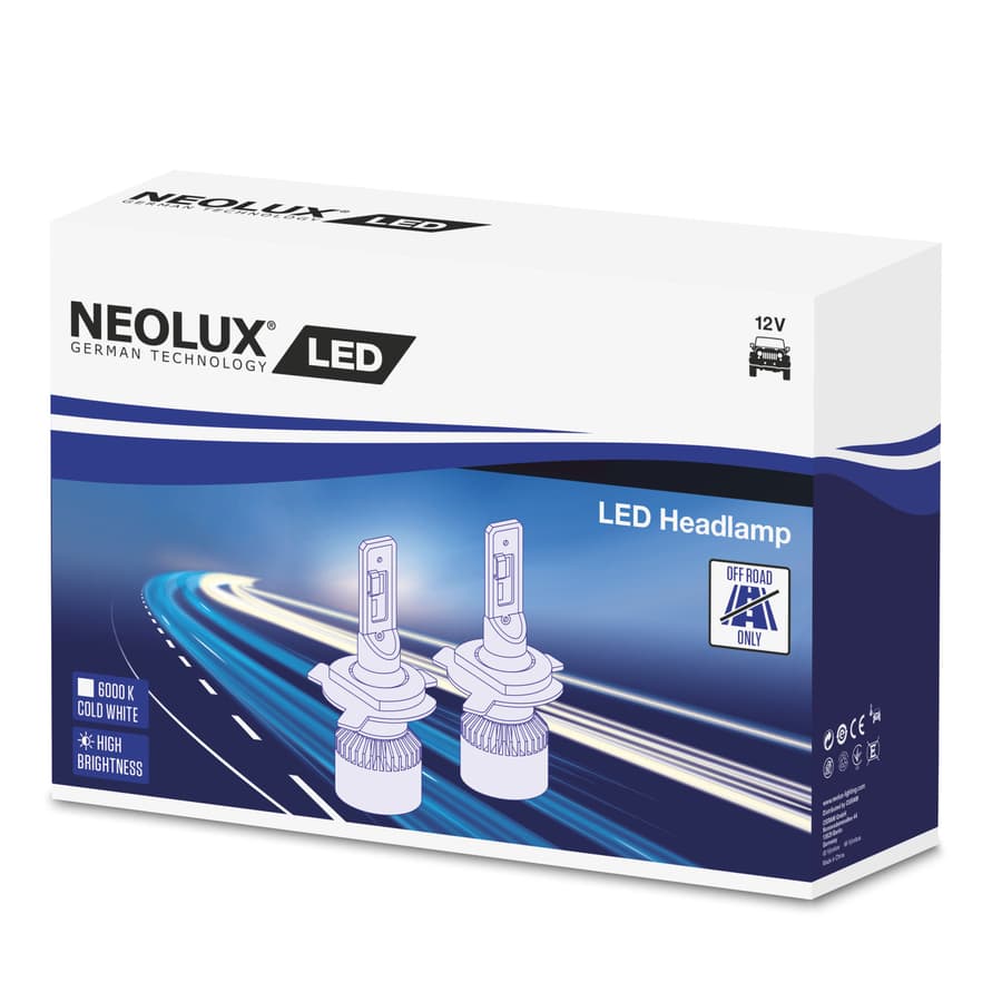 H4 LED-Nachrüstlampe Offroad – H4 12V 13/13W P43t LED Headlight 6000K Cool White 2 St. NEOLUX