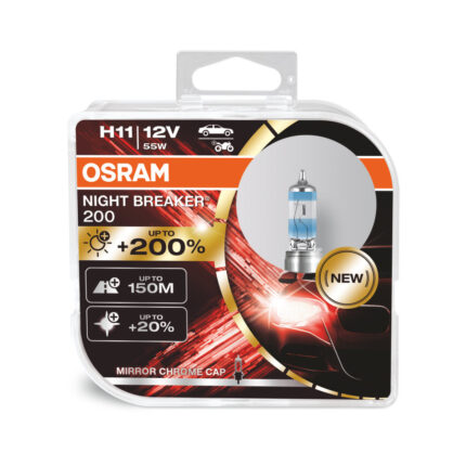 H11 12V 55W PGJ19-2 NIGHT BREAKER® 200 +200% 2 St. OSRAM