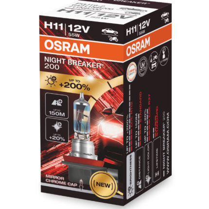 H11 12V 55W PGJ19-2 NIGHT BREAKER® 200 +200% 1 St. OSRAM