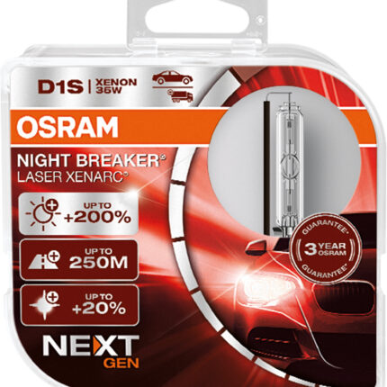 D1S 35W XENARC® NIGHT BREAKER® LASER +200% 3 Jahre Garantie* 2 St. OSRAM